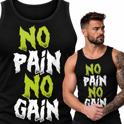 TANK TOP NA SIŁOWNIĘ   NO PAIN NO GAIN 6